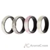 Picture of Silicone Wedding 2Layer Ring Set - Bordo-Marble by ROQ for Women - 4 x 7 mm Ring