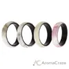 Picture of Silicone Wedding 2Layer Ring Set - Bordo-Marble by ROQ for Women - 4 x 8 mm Ring