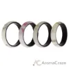 Picture of Silicone Wedding 2Layer Ring Set - Bordo-Marble by ROQ for Women - 4 x 11 mm Ring