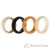 Picture of Silicone Wedding 2Layer Ring Set - Gold by ROQ for Women - 4 x 4 mm Ring