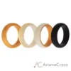 Picture of Silicone Wedding 2Layer Ring Set - Gold by ROQ for Women - 4 x 5 mm Ring