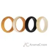 Picture of Silicone Wedding 2Layer Ring Set - Gold by ROQ for Women - 4 x 6 mm Ring