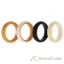 Picture of Silicone Wedding 2Layer Ring Set - Gold by ROQ for Women - 4 x 6 mm Ring