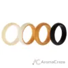 Picture of Silicone Wedding 2Layer Ring Set - Gold by ROQ for Women - 4 x 7 mm Ring
