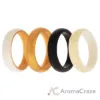 Picture of Silicone Wedding 2Layer Ring Set - Gold by ROQ for Women - 4 x 9 mm Ring