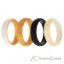 Picture of Silicone Wedding 2Layer Ring Set - Gold by ROQ for Women - 4 x 9 mm Ring