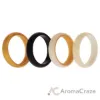 Picture of Silicone Wedding 2Layer Ring Set - Gold by ROQ for Women - 4 x 10 mm Ring