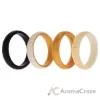 Picture of Silicone Wedding 2Layer Ring Set - Gold by ROQ for Women - 4 x 11 mm Ring