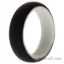 Picture of Silicone Wedding 2Layer Ring - White-Black by ROQ for Women - 4 mm Ring
