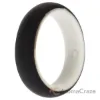 Picture of Silicone Wedding 2Layer Ring - White-Black by ROQ for Women - 5 mm Ring