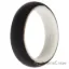 Picture of Silicone Wedding 2Layer Ring - White-Black by ROQ for Women - 5 mm Ring