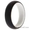 Picture of Silicone Wedding 2Layer Ring - White-Black by ROQ for Women - 6 mm Ring
