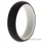 Picture of Silicone Wedding 2Layer Ring - White-Black by ROQ for Women - 7 mm Ring