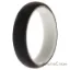 Picture of Silicone Wedding 2Layer Ring - White-Black by ROQ for Women - 8 mm Ring