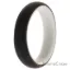 Picture of Silicone Wedding 2Layer Ring - White-Black by ROQ for Women - 9 mm Ring