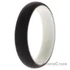 Picture of Silicone Wedding 2Layer Ring - White-Black by ROQ for Women - 10 mm Ring