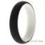 Picture of Silicone Wedding 2Layer Ring - White-Black by ROQ for Women - 10 mm Ring