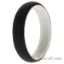 Picture of Silicone Wedding 2Layer Ring - White-Black by ROQ for Women - 11 mm Ring