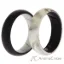 Picture of Silicone Wedding BR Solid Ring Set - Black-Marble by ROQ for Women - 2 x 4 mm Ring