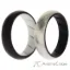 Picture of Silicone Wedding BR Solid Ring Set - Black-Marble by ROQ for Women - 2 x 7 mm Ring