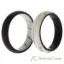 Picture of Silicone Wedding BR Solid Ring Set - Black-Marble by ROQ for Women - 2 x 8 mm Ring