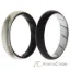 Picture of Silicone Wedding BR Solid Ring Set - Black-Marble by ROQ for Women - 2 x 10 mm Ring