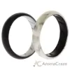 Picture of Silicone Wedding BR Solid Ring Set - Black-Marble by ROQ for Women - 2 x 11 mm Ring