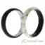 Picture of Silicone Wedding BR Solid Ring Set - Black-Marble by ROQ for Women - 2 x 11 mm Ring