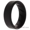 Picture of Silicone Wedding BR 8mm Edge Ring - Basic-Black by ROQ for Men - 10 mm Ring