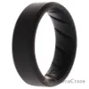 Picture of Silicone Wedding BR 8mm Edge Ring - Basic-Black by ROQ for Men - 11 mm Ring