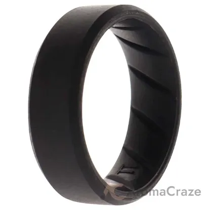Picture of Silicone Wedding BR 8mm Edge Ring - Basic-Black by ROQ for Men - 11 mm Ring