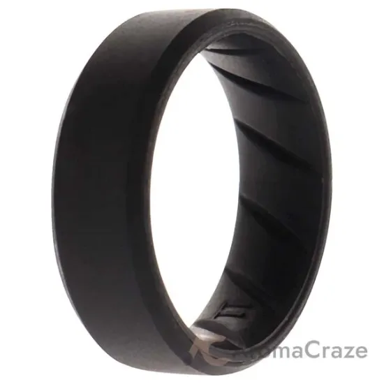 Picture of Silicone Wedding BR 8mm Edge Ring - Basic-Black by ROQ for Men - 11 mm Ring