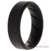 Picture of Silicone Wedding BR 8mm Edge Ring - Basic-Black by ROQ for Men - 12 mm Ring