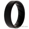 Picture of Silicone Wedding BR 8mm Edge Ring - Basic-Black by ROQ for Men - 14 mm Ring
