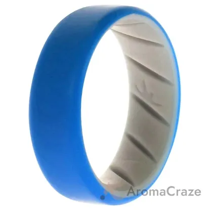 Picture of Silicone Wedding BR 8mm Edge Ring - Grey-Blue by ROQ for Men - 9 mm Ring