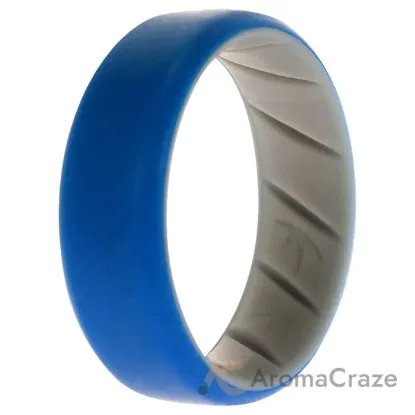 Picture of Silicone Wedding BR 8mm Edge Ring - Grey-Blue by ROQ for Men - 11 mm Ring