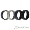 Picture of Silicone Wedding BR 8mm Edge Ring Set - Black-Blue-Camo by ROQ for Men - 4 x 7 mm Ring