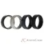 Picture of Silicone Wedding BR 8mm Edge Ring Set - Black-Blue-Camo by ROQ for Men - 4 x 7 mm Ring