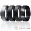 Picture of Silicone Wedding BR 8mm Edge Ring Set - Black-Blue-Camo by ROQ for Men - 4 x 14 mm Ring