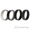 Picture of Silicone Wedding BR 8mm Edge Ring Set - Black-Blue-Camo by ROQ for Men - 4 x 16 mm Ring