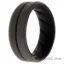 Picture of Silicone Wedding BR Middle Line Ring - Black-Grey by ROQ for Men - 10 mm Ring