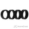 Picture of Silicone Wedding BR Middle Line Ring Set - Basic-Black by ROQ for Men - 4 x 7 mm Ring