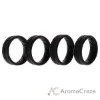 Picture of Silicone Wedding BR Middle Line Ring Set - Basic-Black by ROQ for Men - 4 x 10 mm Ring