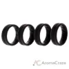 Picture of Silicone Wedding BR Middle Line Ring Set - Basic-Black by ROQ for Men - 4 x 11 mm Ring