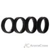 Picture of Silicone Wedding BR Middle Line Ring Set - Basic-Black by ROQ for Men - 4 x 12 mm Ring