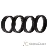 Picture of Silicone Wedding BR Middle Line Ring Set - Basic-Black by ROQ for Men - 4 x 16 mm Ring
