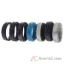 Picture of Silicone Wedding BR Step Ring Set - Basic-Metal by ROQ for Men - 7 x 13 mm Ring