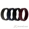 Picture of Silicone Wedding BR Step Ring Set - Basic-Bordo by ROQ for Men - 4 x 11 mm Ring