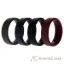 Picture of Silicone Wedding BR Step Ring Set - Basic-Bordo by ROQ for Men - 4 x 11 mm Ring
