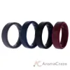 Picture of Silicone Wedding BR Step Ring Set - Basic-Bordo by ROQ for Men - 4 x 13 mm Ring